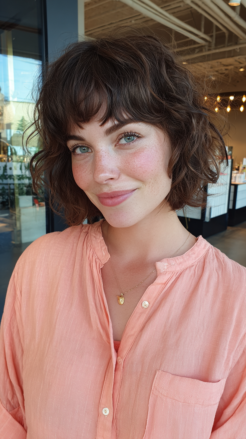 Chic Textured Shag with Bouncy Curls