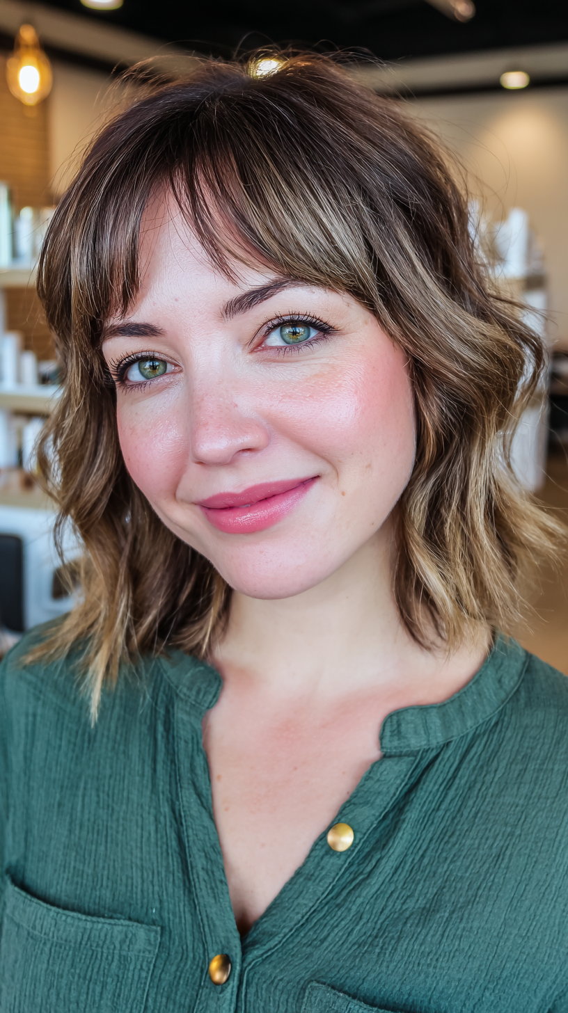 Chic Textured Shag with Subtle Waves