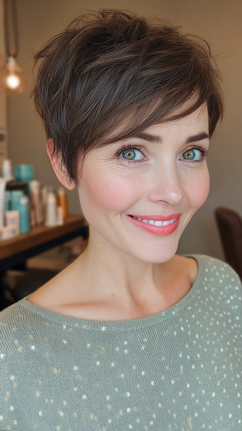 Chic Textured Short Pixie with Soft Volume