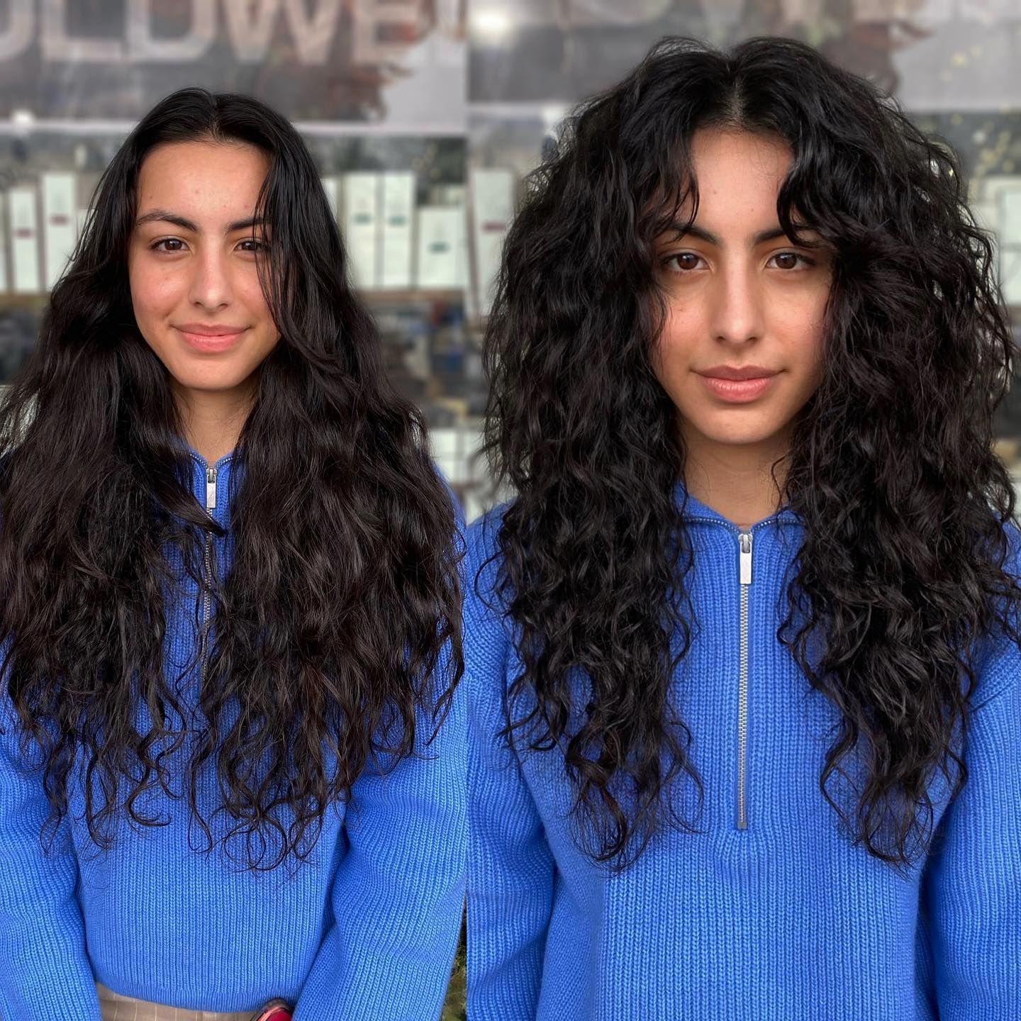 Deeply Texturized Layered Curls for Full-Bodied Look