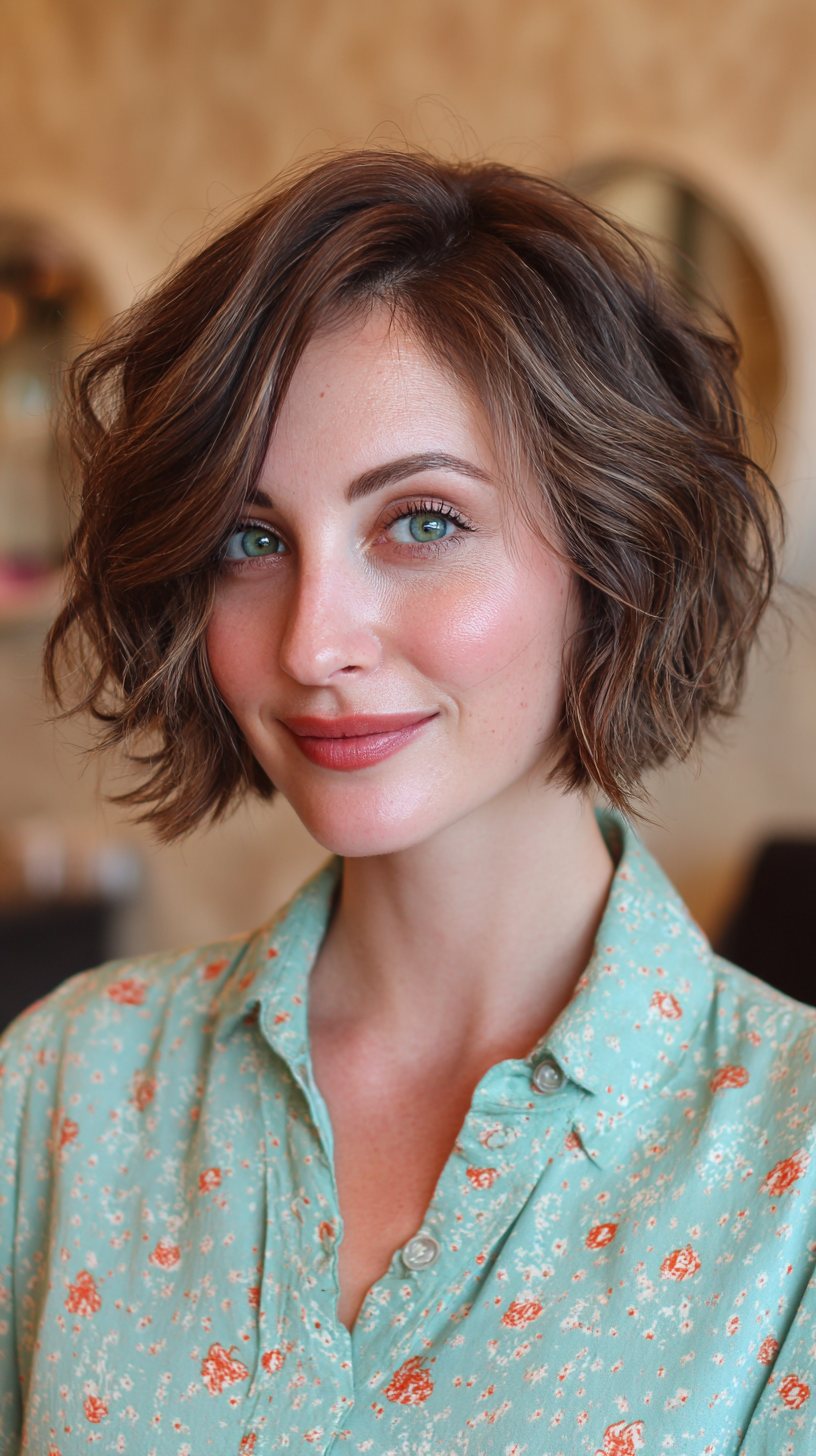 Effortless Beachy Bob with Subtle Highlights
