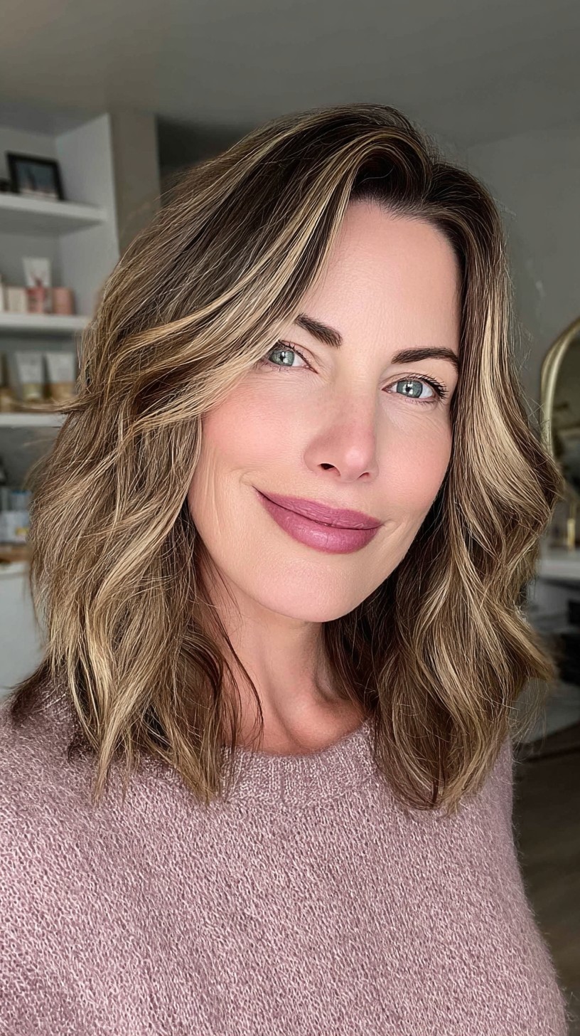 Effortlessly Tousled Medium-Length Beach Waves