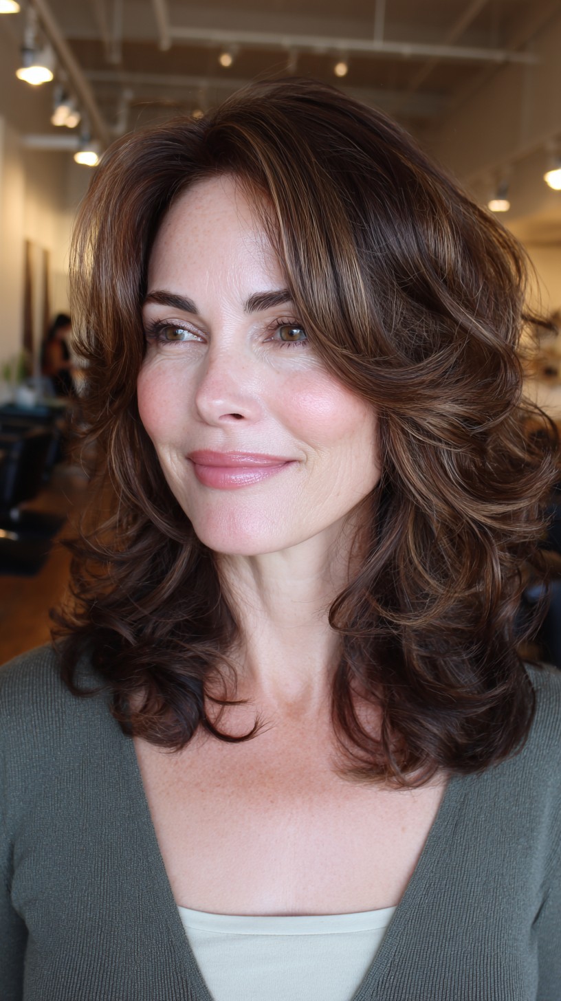 Elegant Soft Curls with Gradual Layers