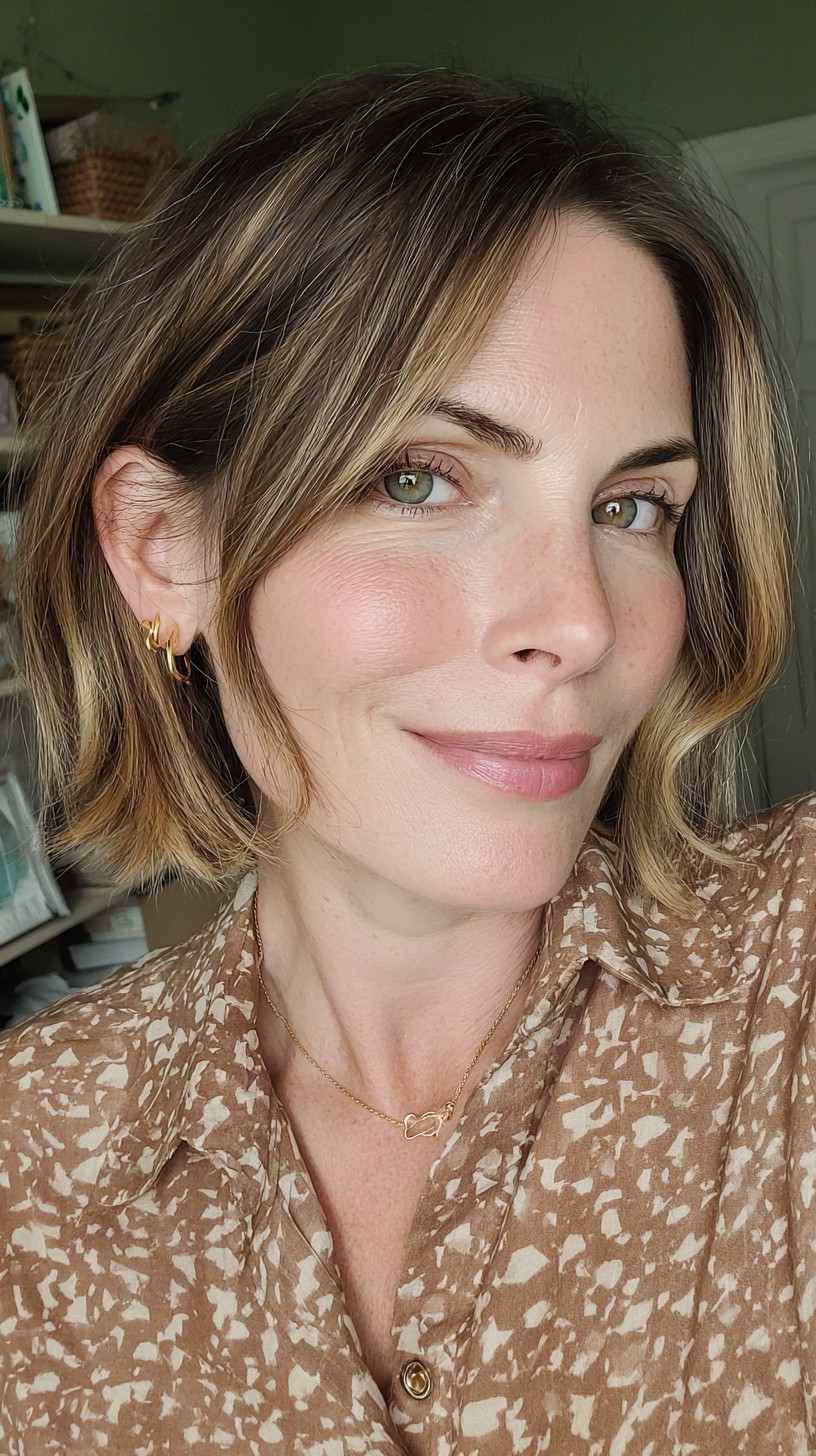 Modern Sandy Blonde Bob with Soft Texture