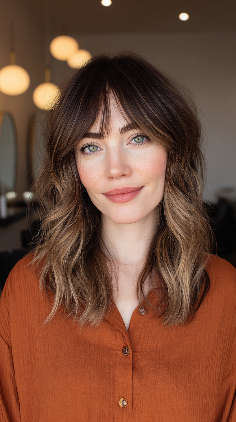 Modern Shaggy Layered Cut with Soft Bangs