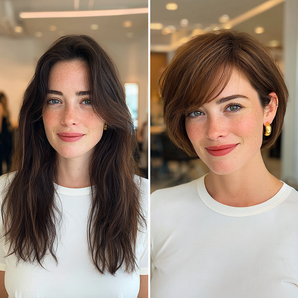 Modern Soft Textured Bob with Subtle Side Bangs