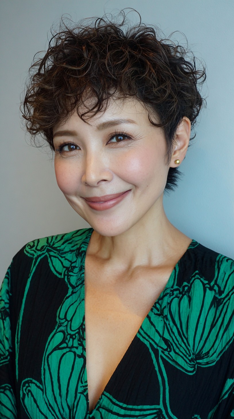 Playful Espresso Tousled Pixie