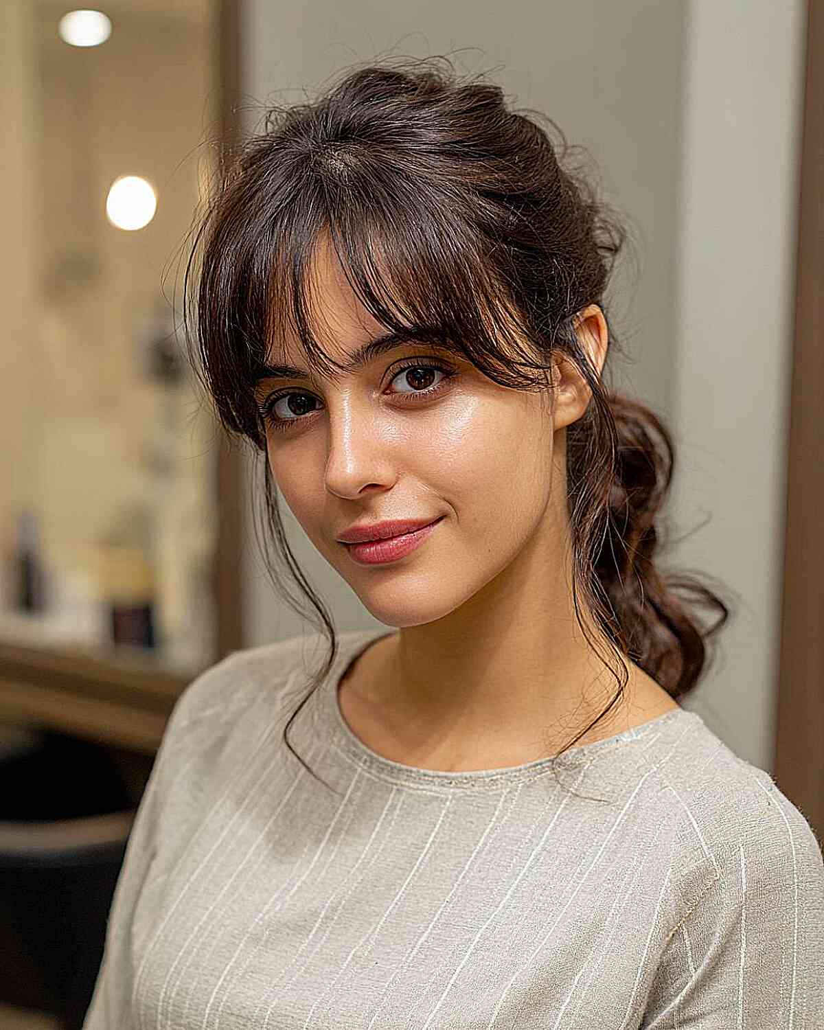 Ponytail with Soft Bangs