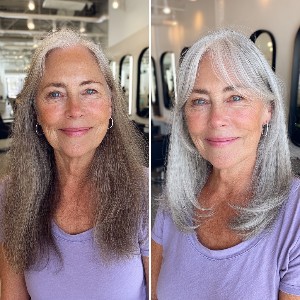 Refined Silver Feathered Layers and Fringe