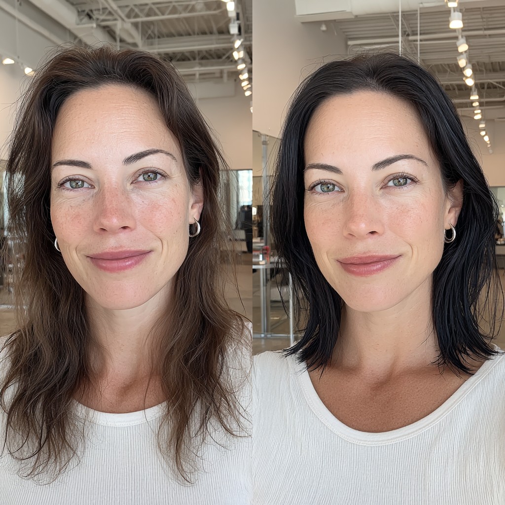 Sleek Modern Wet-Look Bob