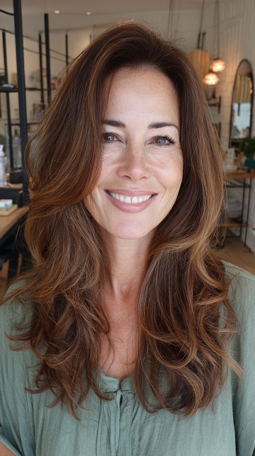 Soft Caramel Waves with Layered Texture