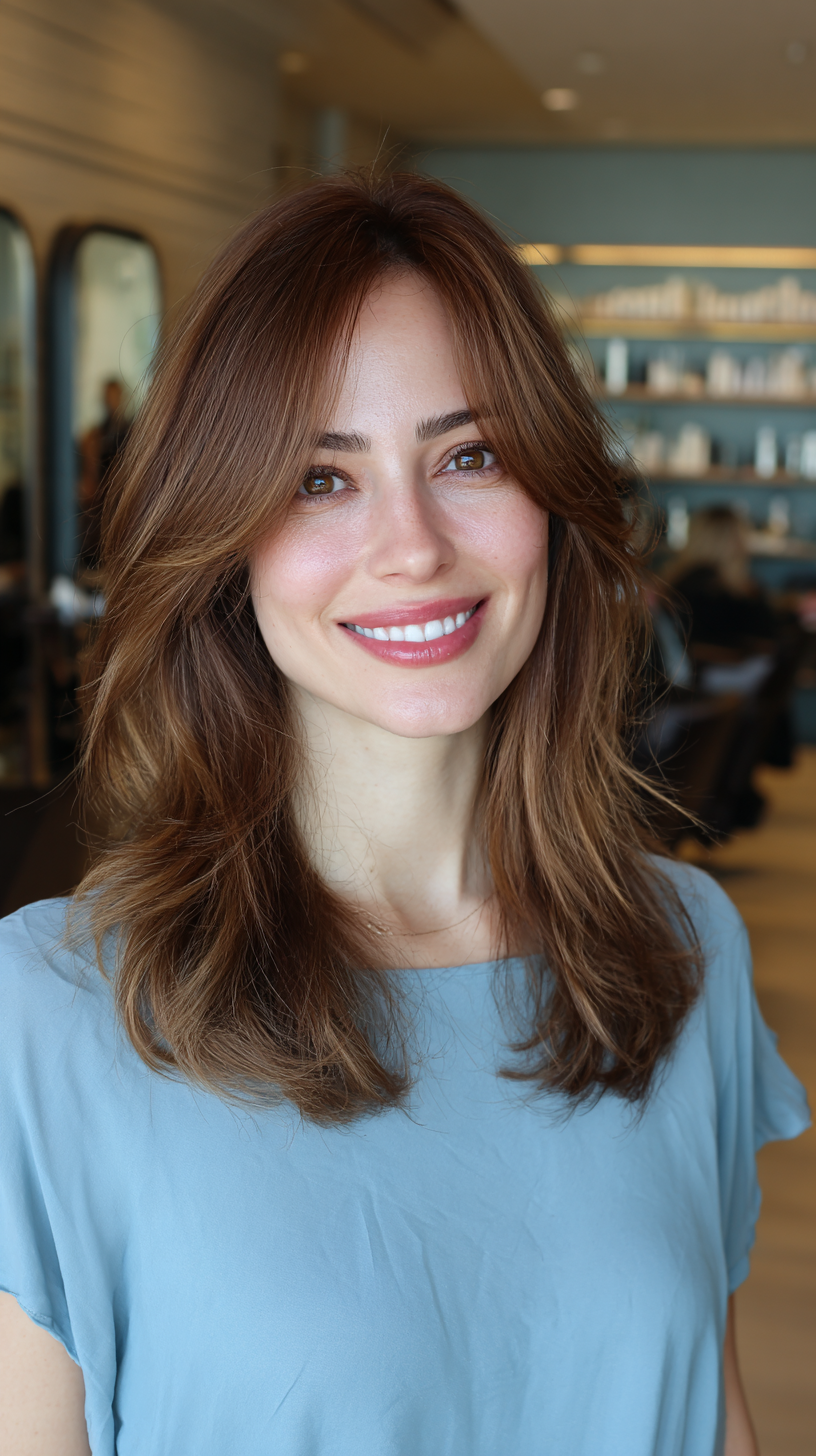 Softly Layered Shag with Subtle Highlights