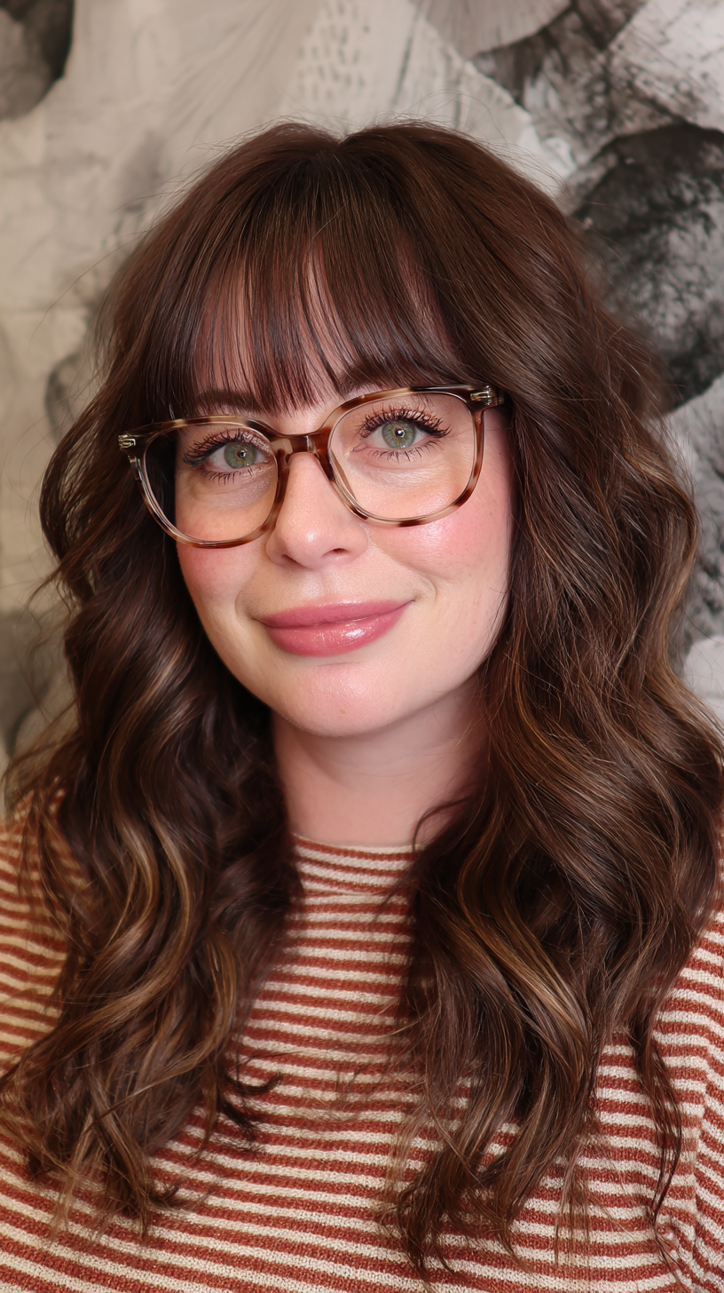 Softly Textured Shag with Wispy Bangs