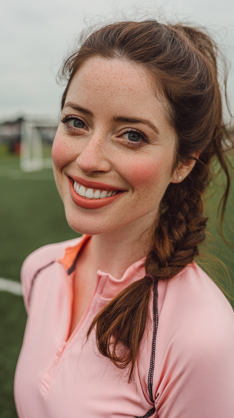 Sporty Braided Ponytail with Soft Waves