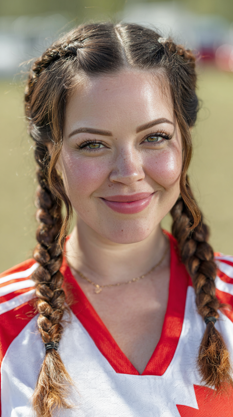 Stylish Double Braids with Textured Ends