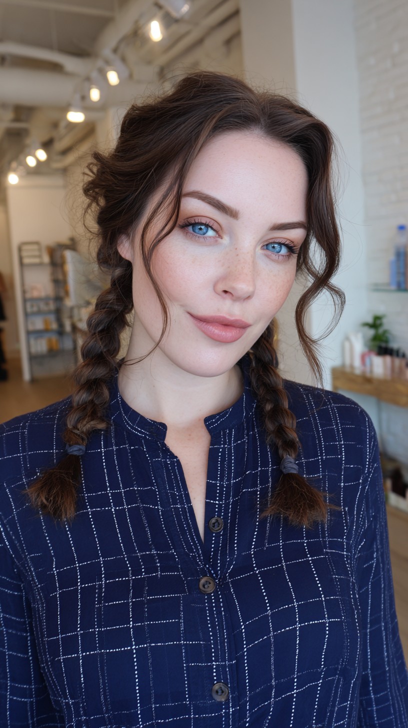 Subtle-Twist-Dark-Brown-Pigtail-Braids