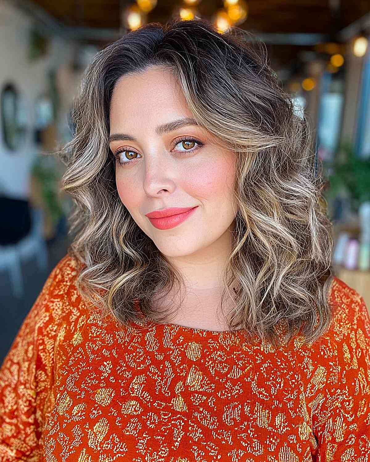 Textured Layered Curly Haircut