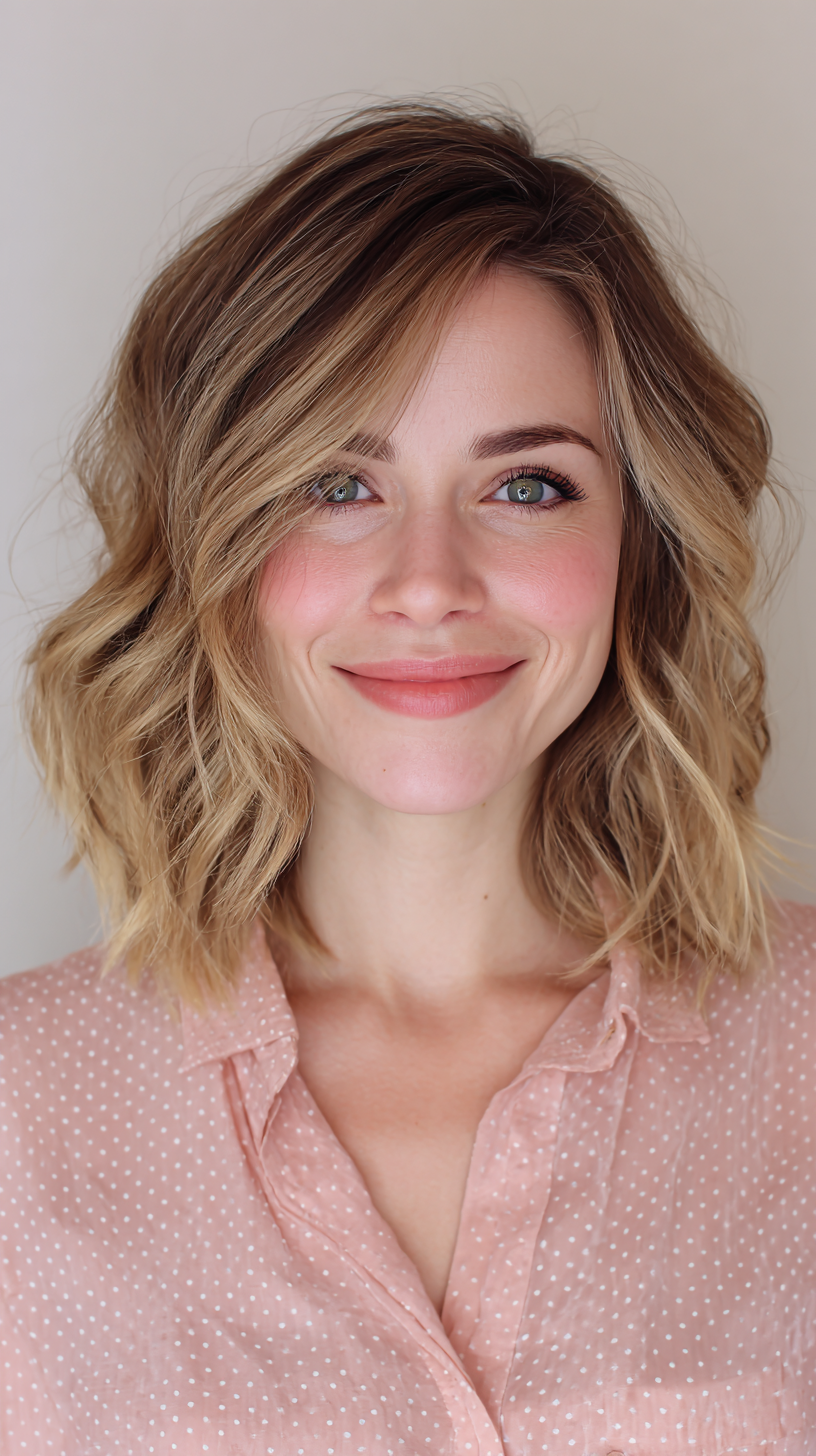 Textured Long Bob with Soft Beachy Waves
