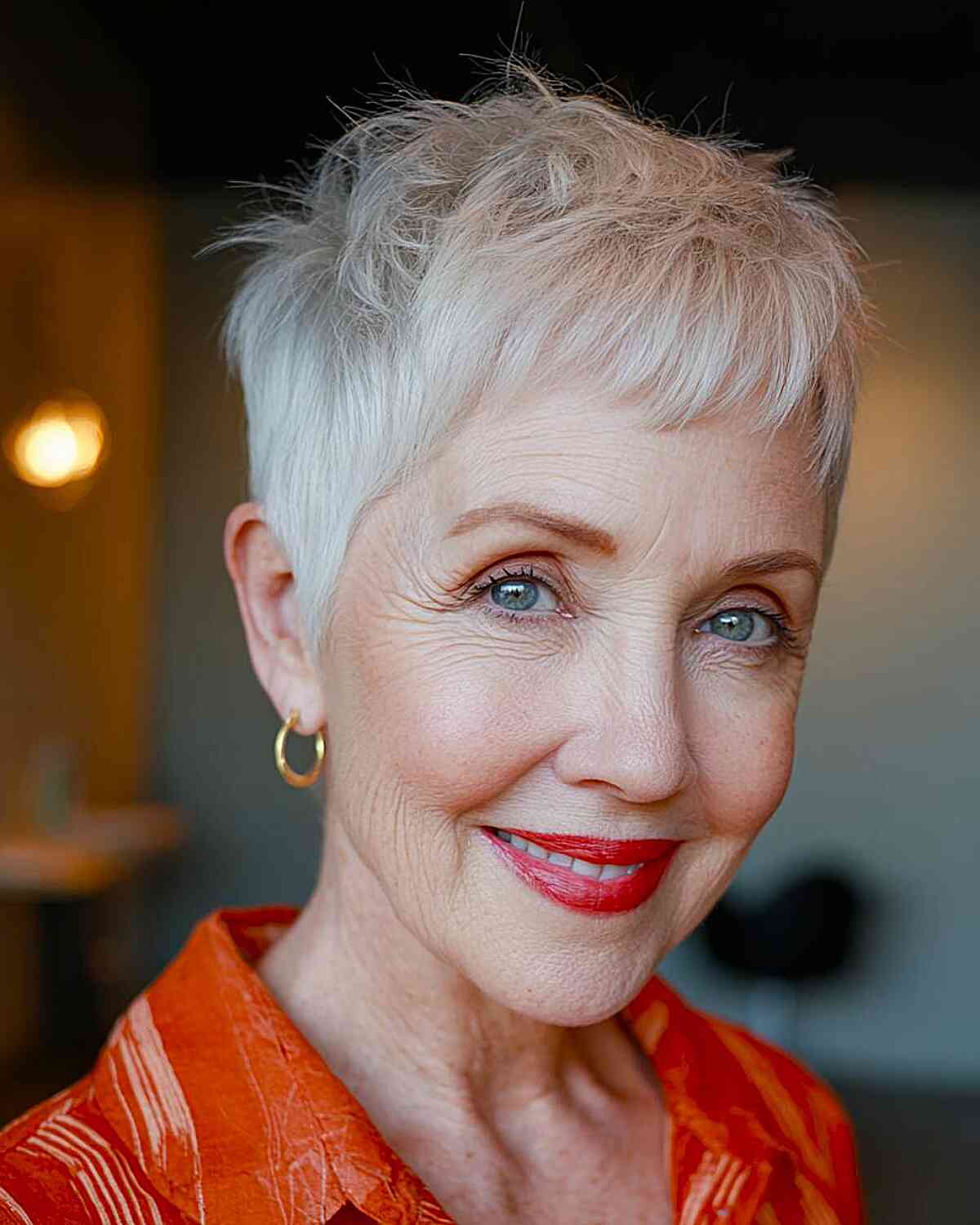 Textured Pixie Shag with Soft Bangs