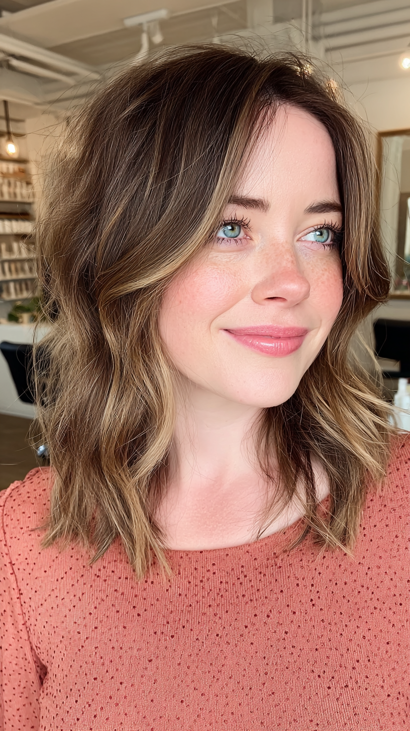 Textured Shaggy Layered Cut with Subtle Highlights