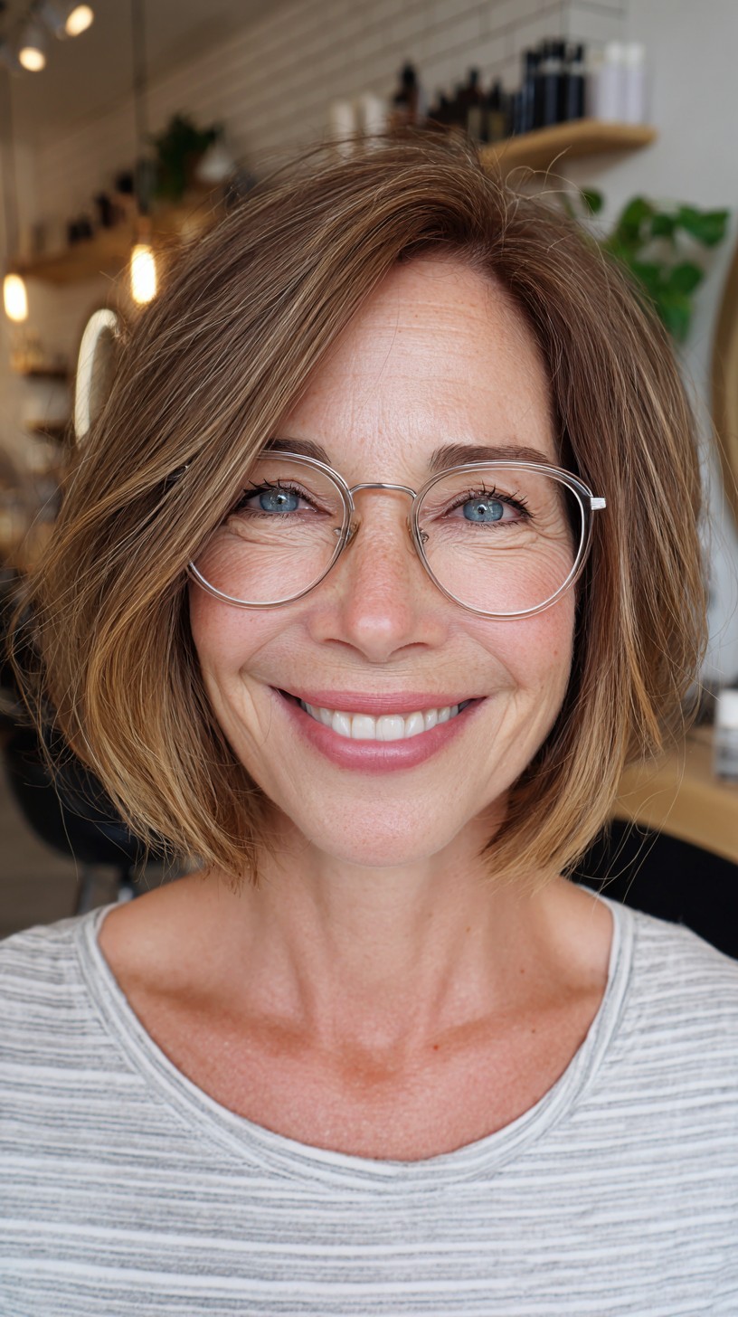 Soft Textured Bob with Subtle Highlights