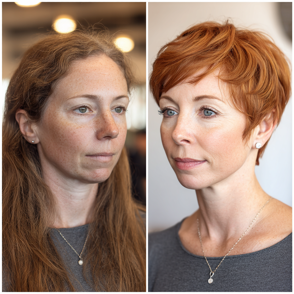 Chic Copper Blonde Textured Pixie Cut with Subtle Layers