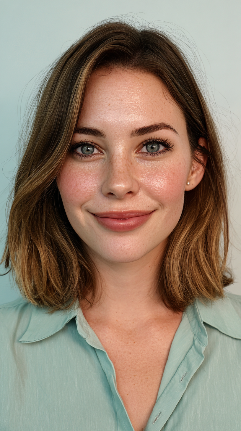 Chic Textured Shoulder-Length Bob with Subtle Layers