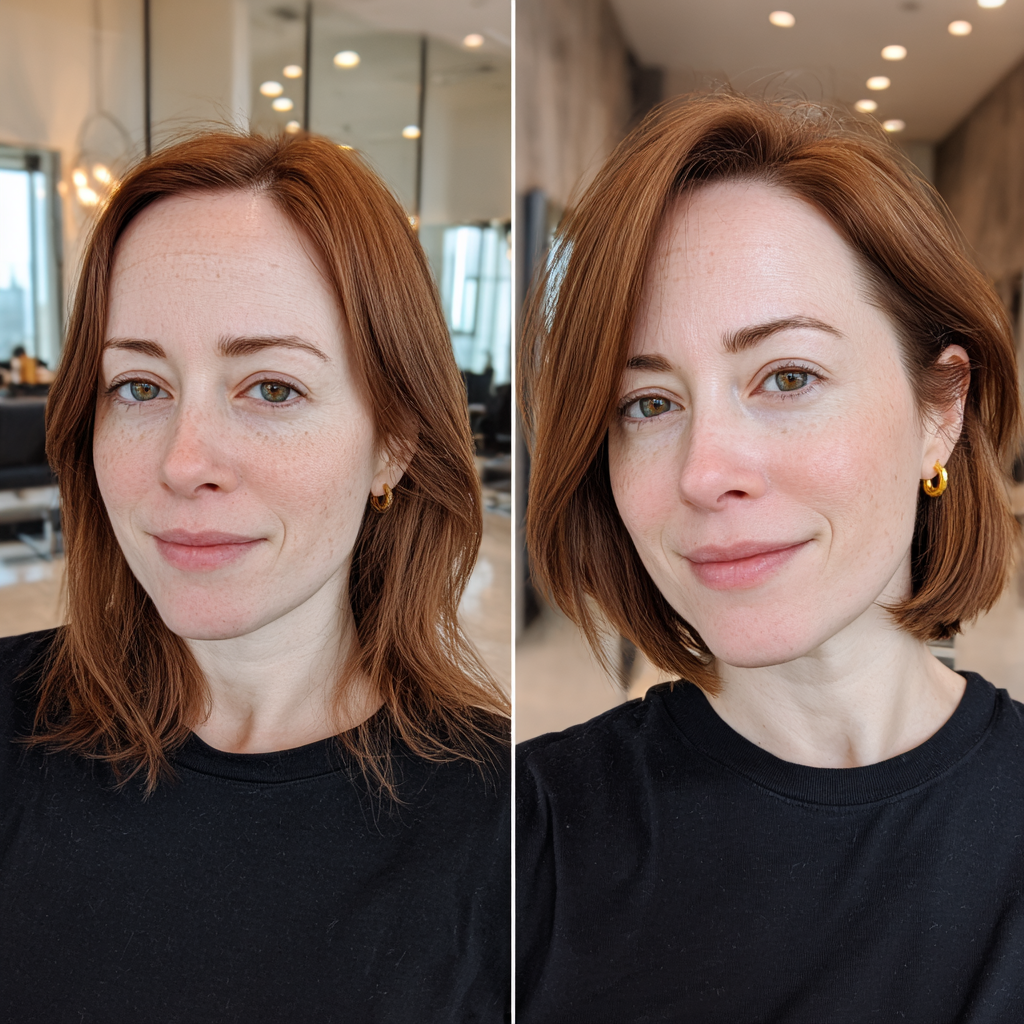 Chic Copper Bob with Subtle Layers