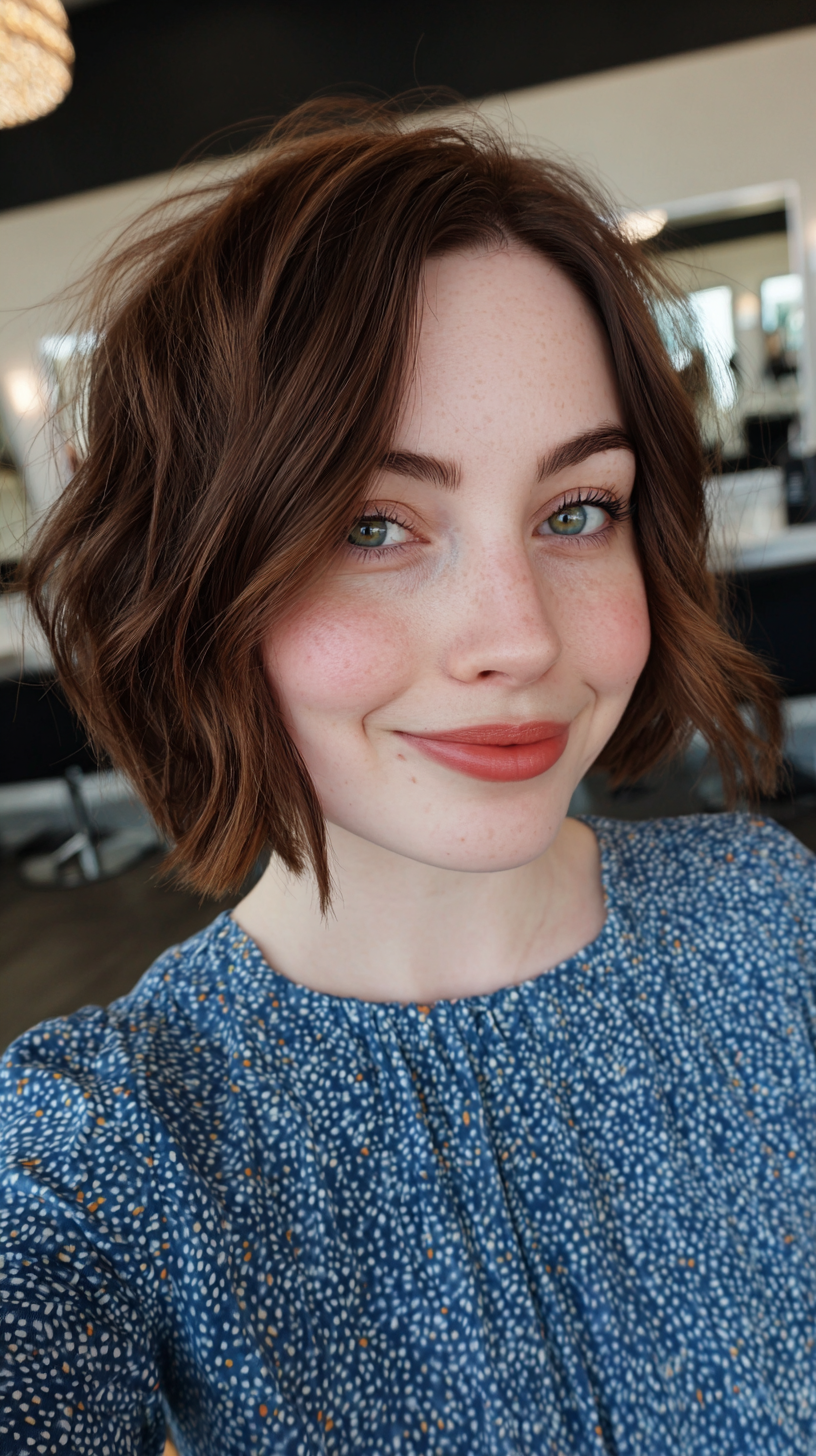 Chic Textured Bob with Soft Waves