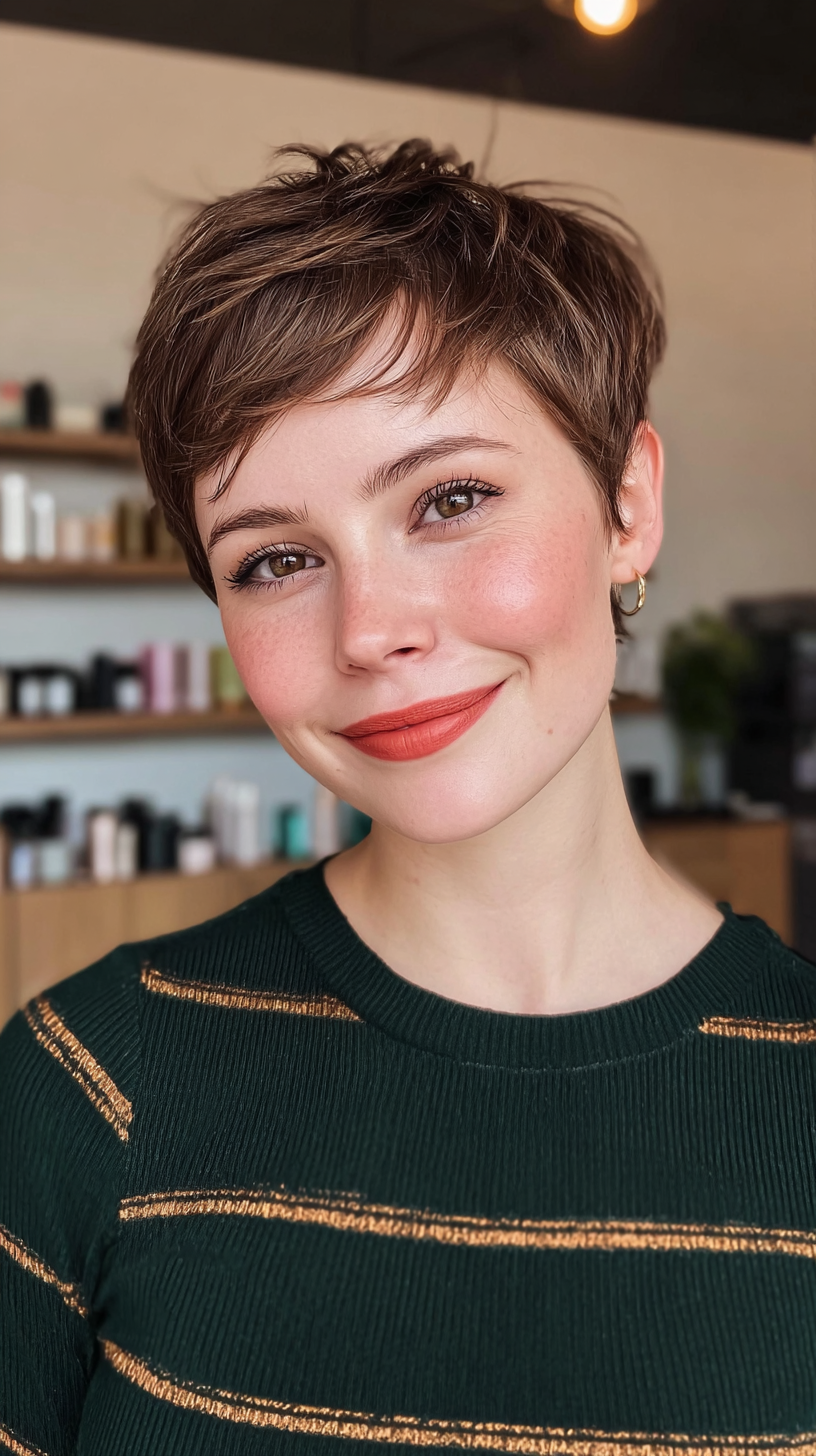 Chic Textured Pixie Cut with Soft Layers
