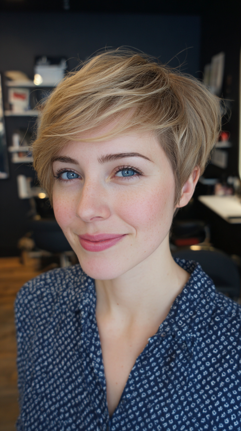 Choppy Textured Crop with Fluffy Layers