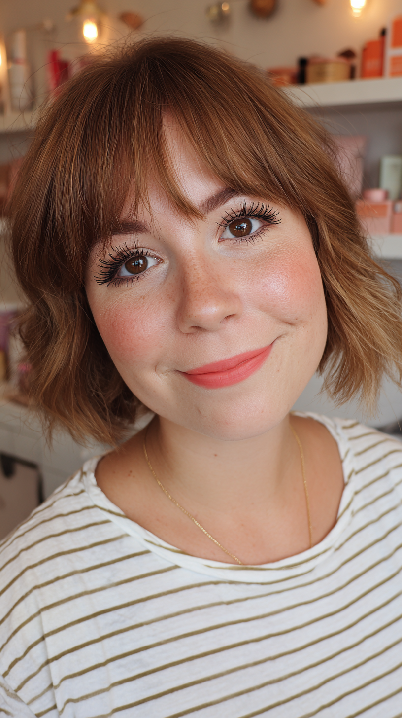 Playful Textured Bob with Soft Bangs