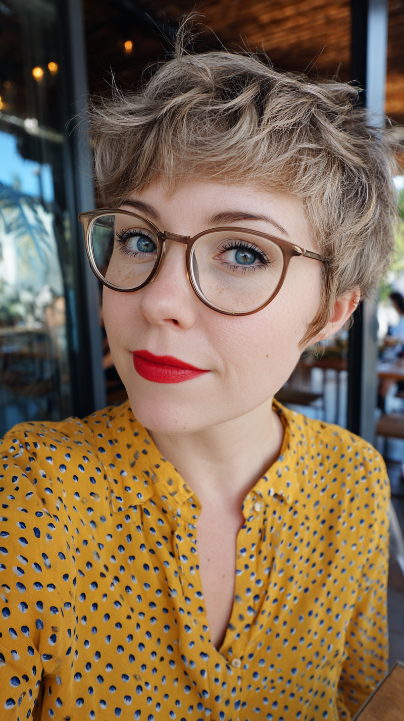 Playful Textured Pixie Cut with Wispy Layers