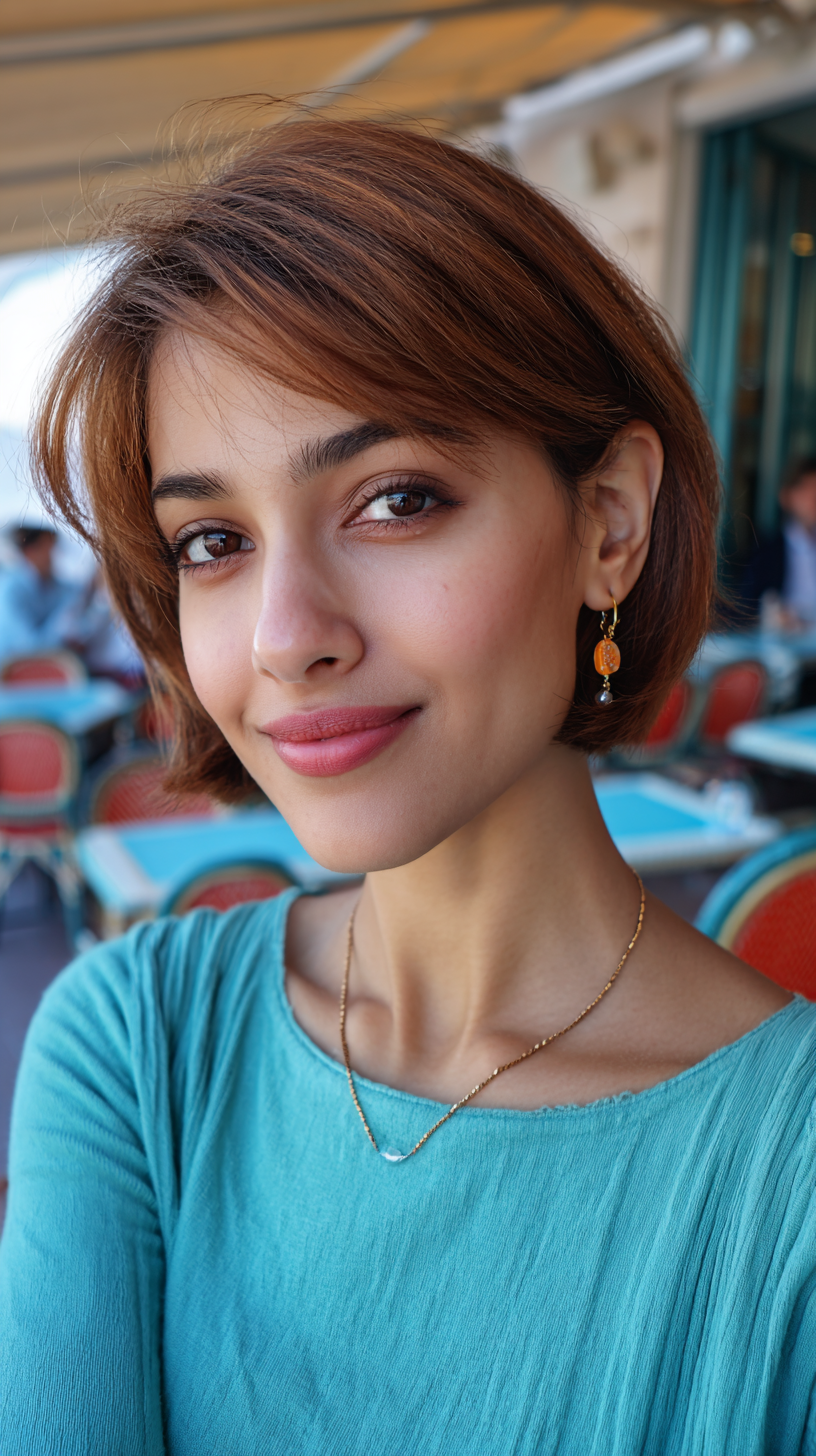 Stylish Rich Copper Bob with Soft Waves