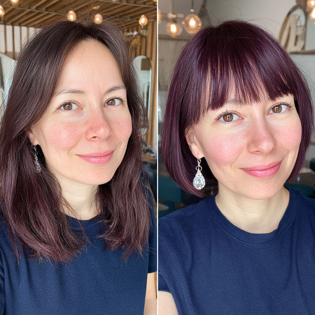 Stylish Sleek Bob with Bold Bangs