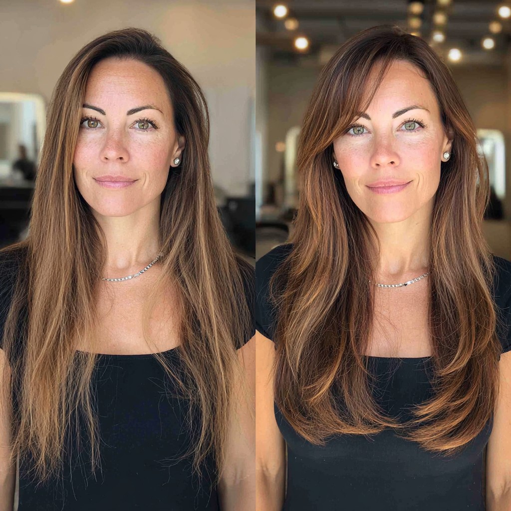 Subtle Chestnut Layers with Soft Waves