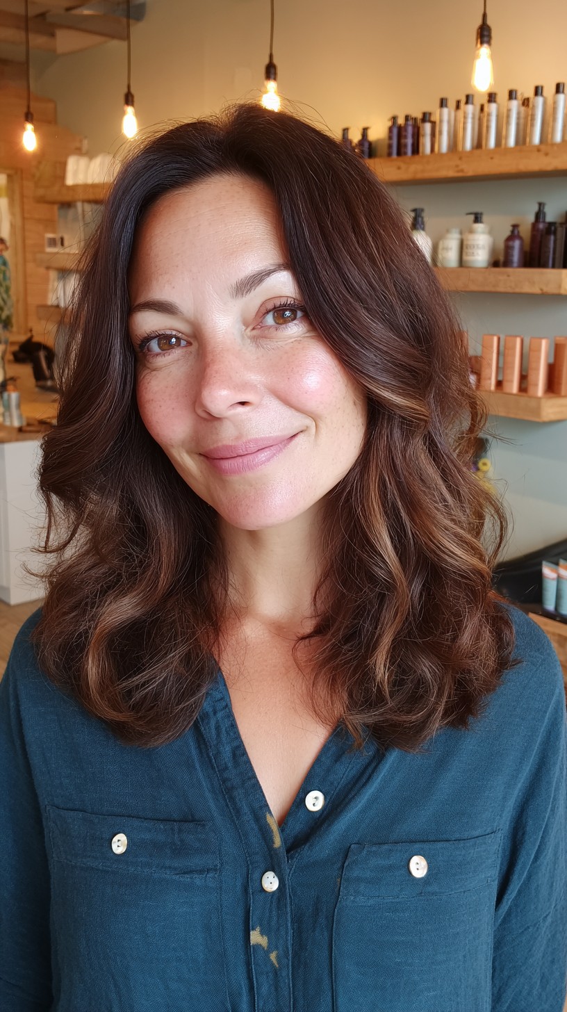 Subtle Chocolate Waves with Gentle Highlights