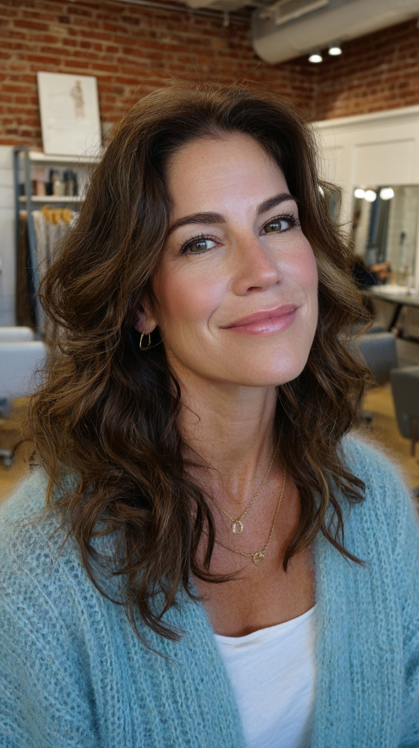 Textured Chocolate Waves with Golden Highlights