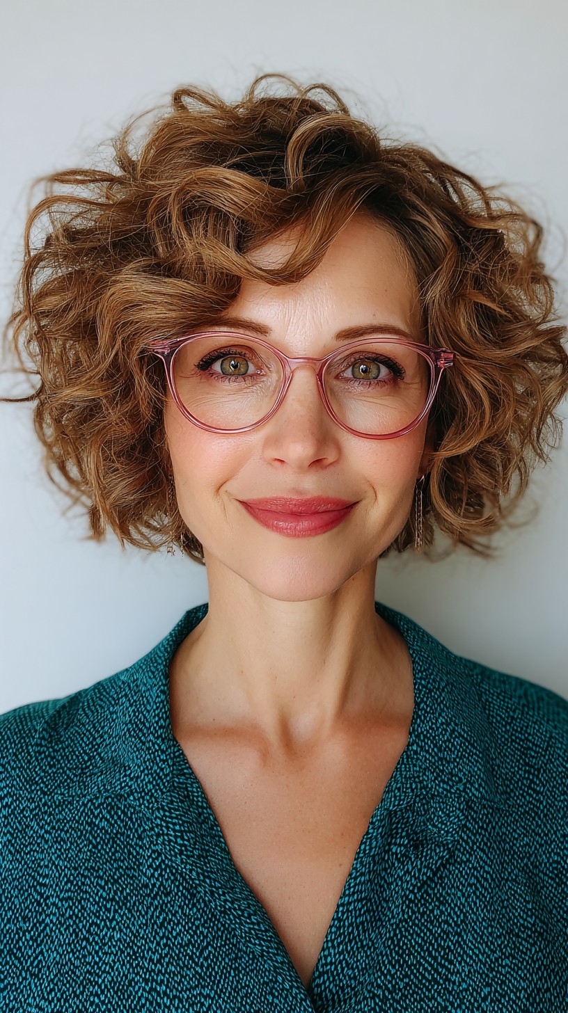 Charming Chestnut Curls with Defined Layers