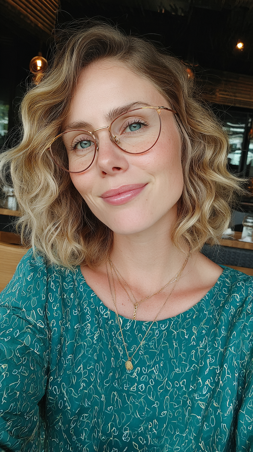 Chic Curly Blonde Bob with Soft Layers