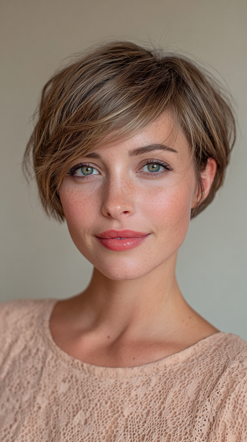 Chic Softly Textured Pixie Bob with Subtle Layers