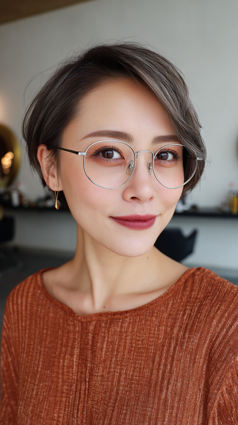 Contemporary Textured Pixie Bob with Soft Highlights