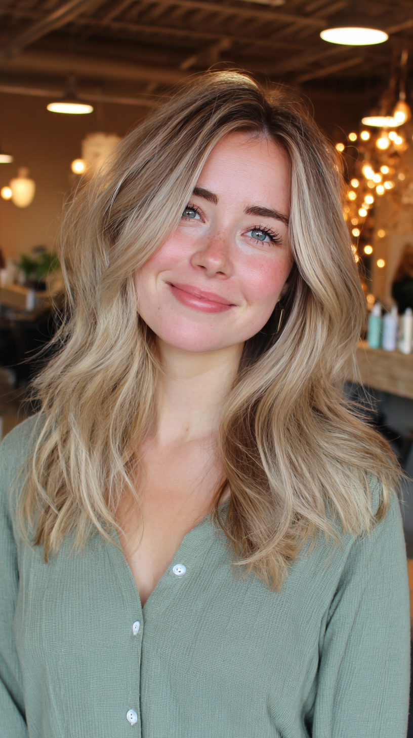 Effortless Long Layered Blonde with Soft Movement