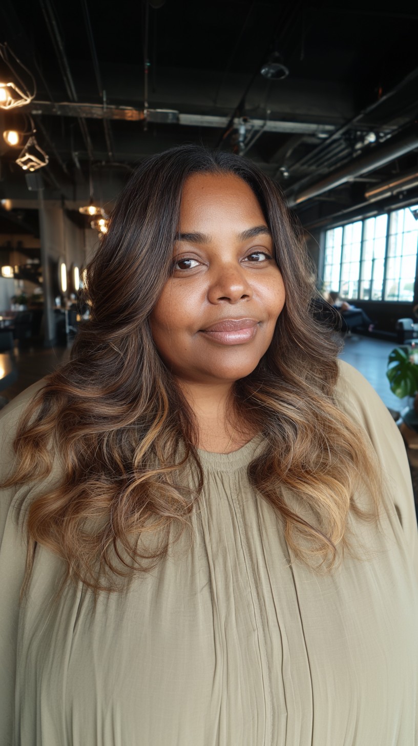 Flowing Caramel Waves with Luminous Highlights