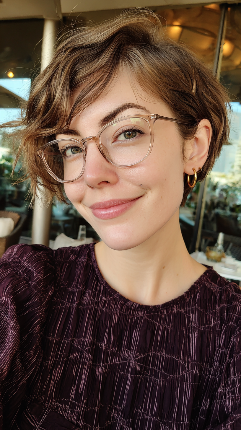 Textured Curly Pixie Bob with Defined Layers