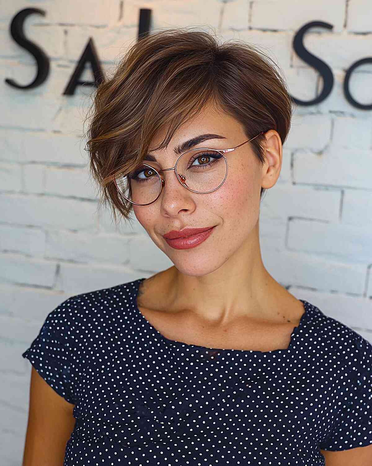 Textured Short Pixie Cut with Angular Layers