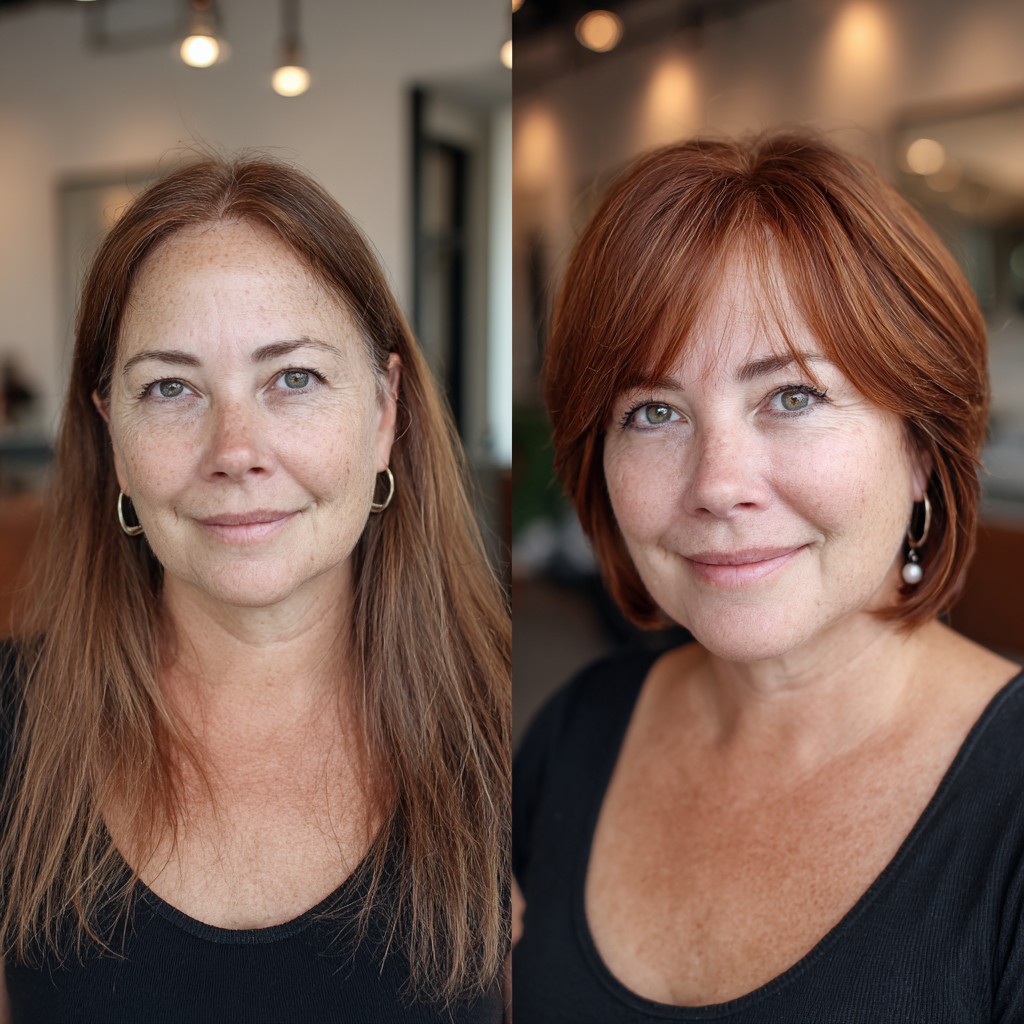 Vibrant Copper Layered Bob for A Refreshing Look