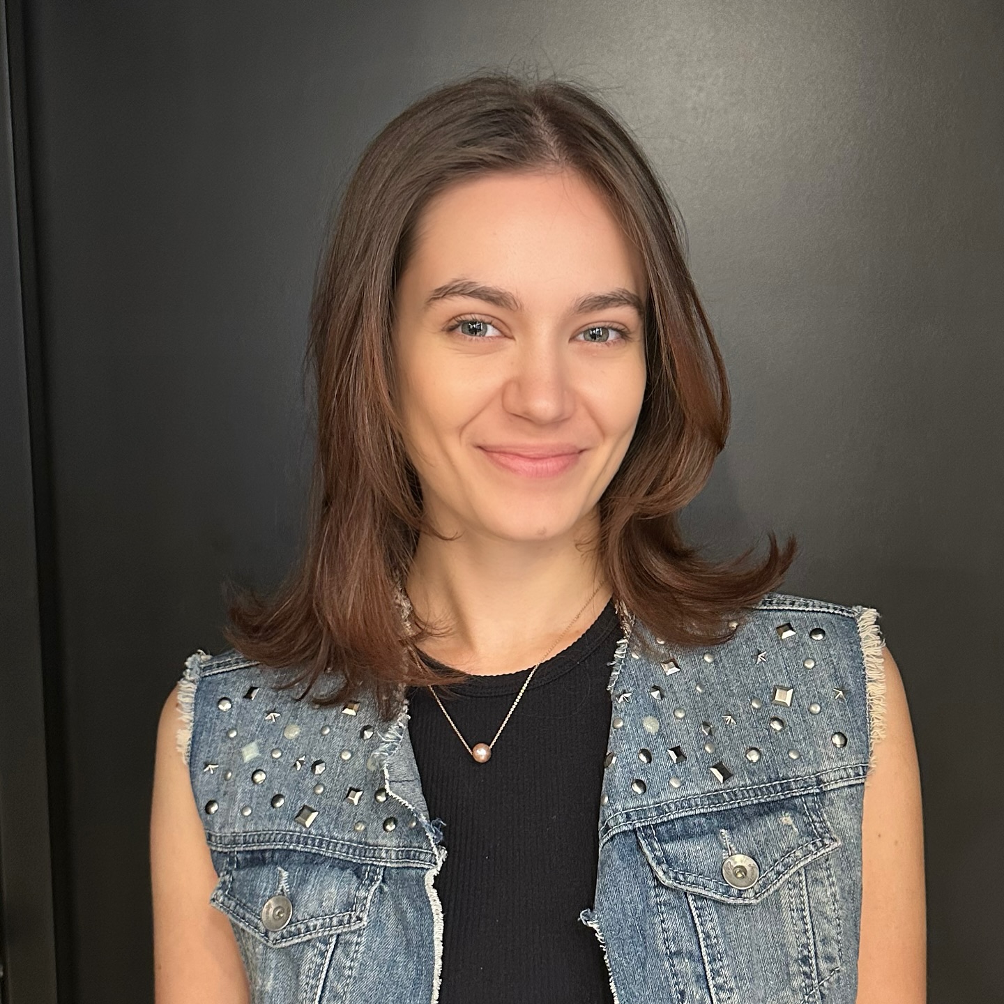 Chic Espresso Shag with Soft Curtain Bangs