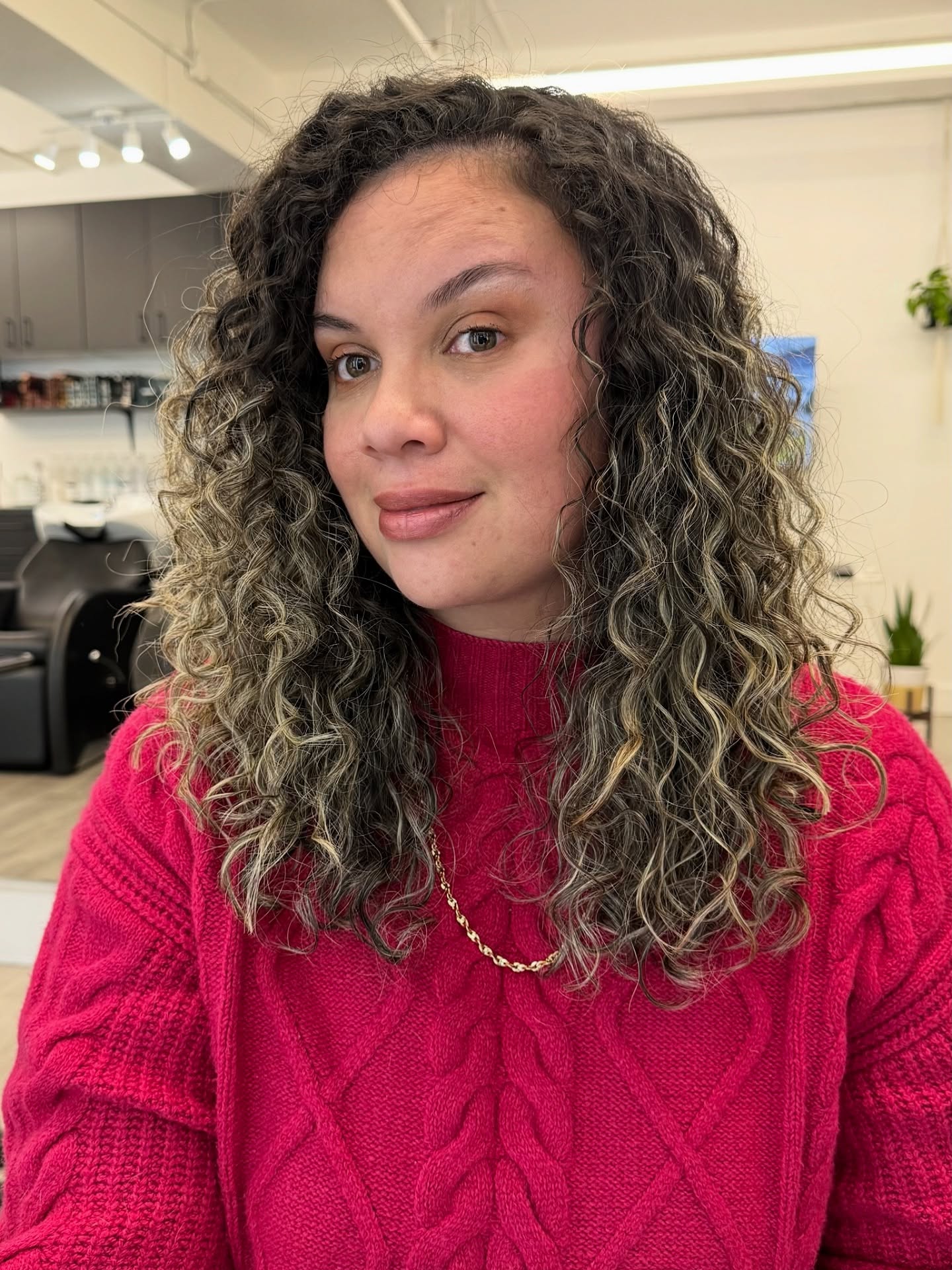 Natural Ash-Blonde Mixed Curls with Diverse Texture