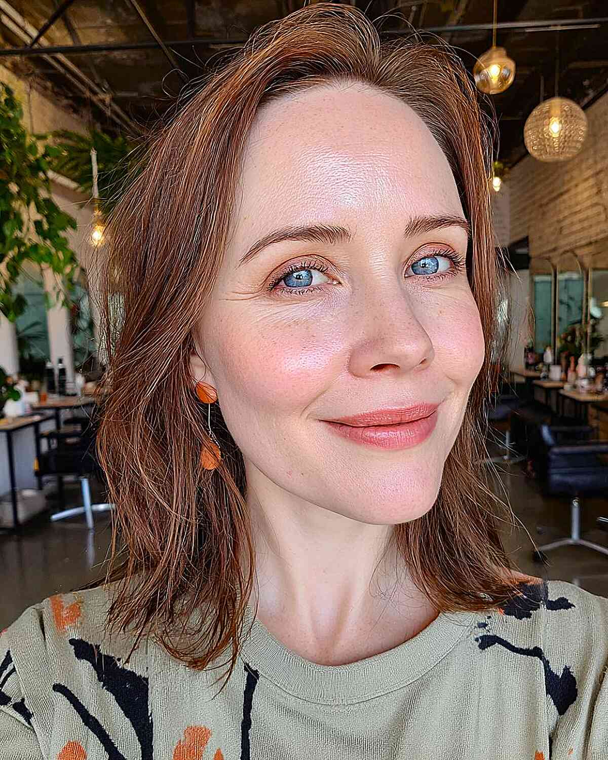 Textured Shoulder-Length Bob with Subtle Layers